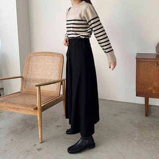 Flared long skirt