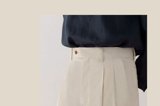 [CULTUM] Relaxed Washable Pleated Trousers