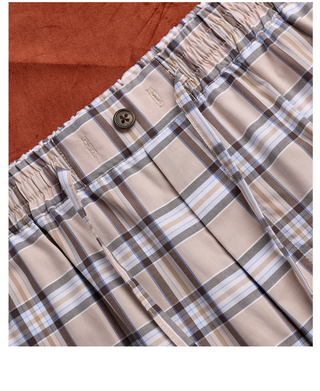 [CULTUM] Piped Plaid Cotton Pajama