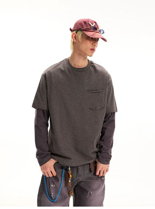 [Monterest] Speckled Yarn Workwear Pocket Tee