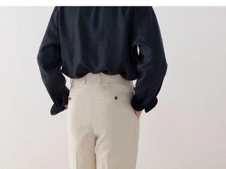 [CULTUM] Relaxed Washable Pleated Trousers