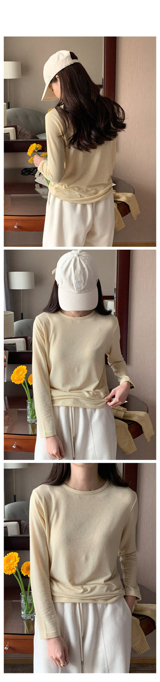 Cashmere round neck cardigan, 6 colors