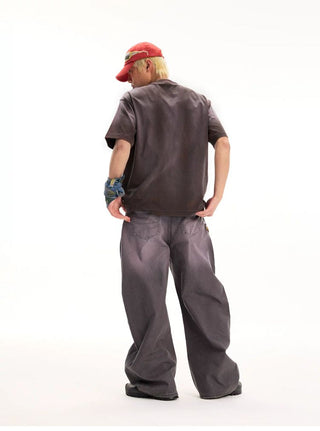 [Monterest] Washed Car Print Relaxed Fit Tee