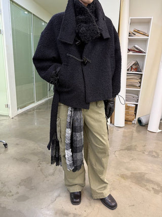 [NeverSeez] Boucle Toggle Short Coat