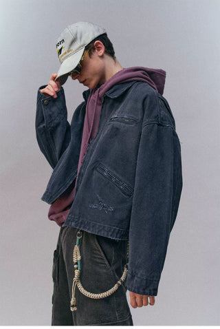[Monterest] Washed Distressed Work Jacket