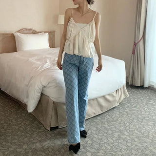 Shirred satin top