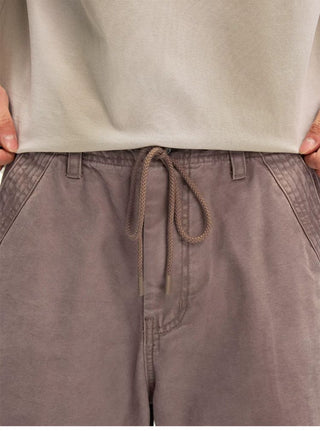 [Monterest] Washed Pleated Wide Leg Parachute Pants