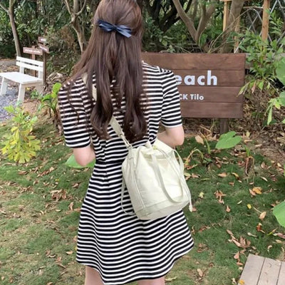 Becky Nylon String 2-Way Backpack