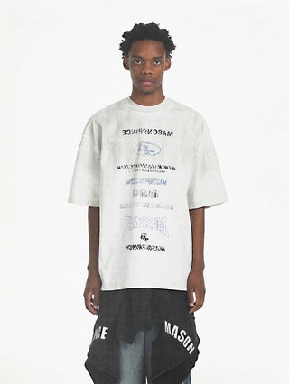 [MASONPRINCE] Distressed Oversized T-Shirt