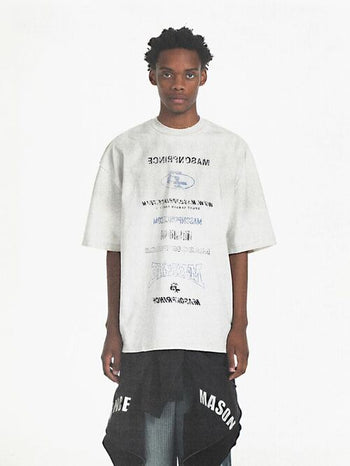 [MASONPRINCE] Distressed Oversized T-Shirt