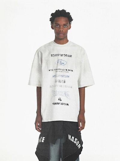 [MASONPRINCE] Distressed Oversized T-Shirt