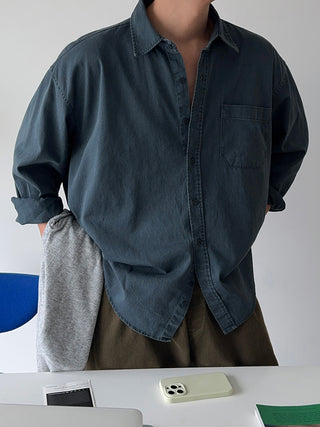 Haze Aging Fade Washed Shirt
