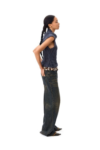 CONP Leopard Patchwork Jeans