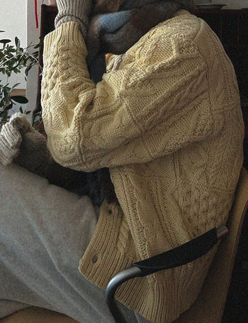 Kevin Wool Cable Knit Cardigan (6 colors)