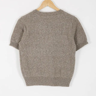 cream half sleeve knit