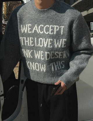 WE Lettering Mohair Heavy Knit (5 colors)