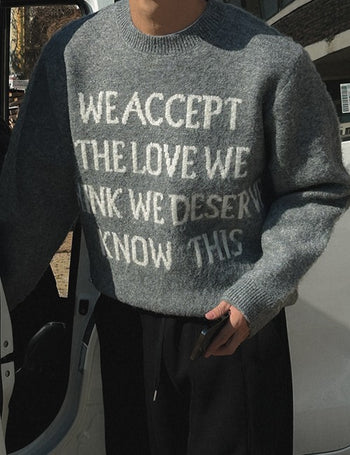 WE Lettering Mohair Heavy Knit (5 colors)