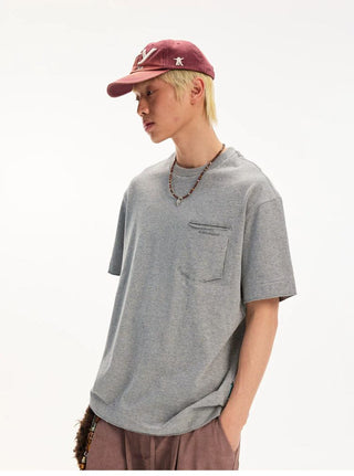 [Monterest] Speckled Yarn Workwear Pocket Tee