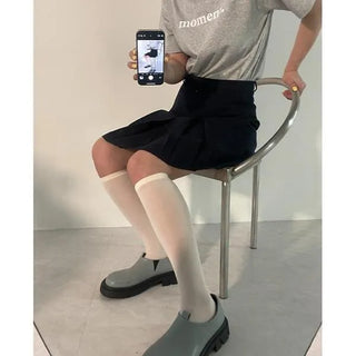 Sheer knee-high socks