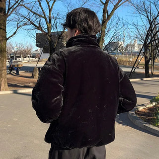 Basic fur zip jacket