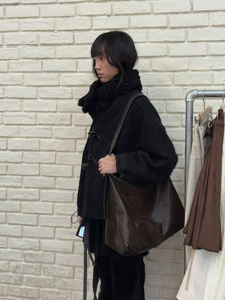 [NeverSeez] Boucle Toggle Short Coat