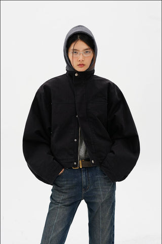 [MASONPRINCE] Boxy-Fit Hooded Padded Work Jacket