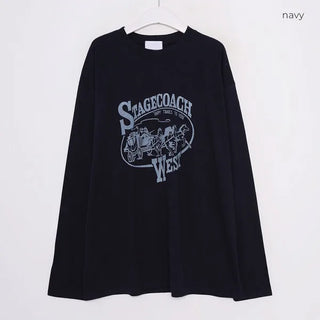 Oversized Lettering Long T-Shirt