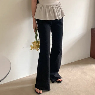 Bootcut cotton pants