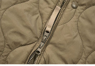 [Monterest] Quilted Coach Jacket with Corduroy Collar