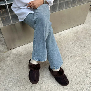 [High-Quality Leather] 0615 Soft Fur Slippers (1 color)
