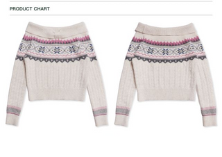 [Moromoro2] Fair Isle Pearl Knit Sweater