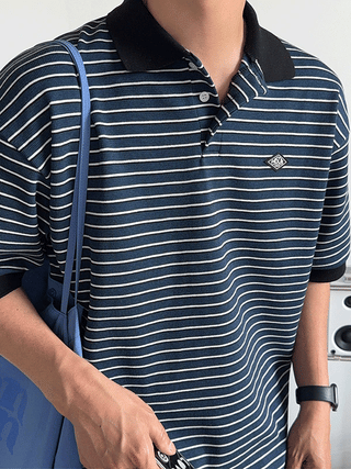 Pascal Striped Collared T-shirt