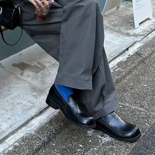 Wide square loafers