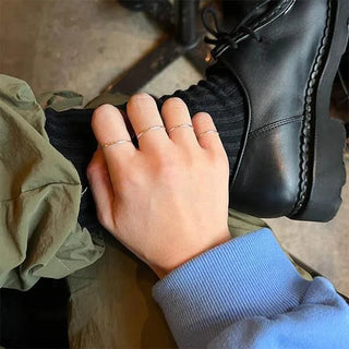 Silver ring set