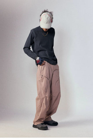 [Monterest] Waffle Knit Drop Shoulder Long Sleeve Tee