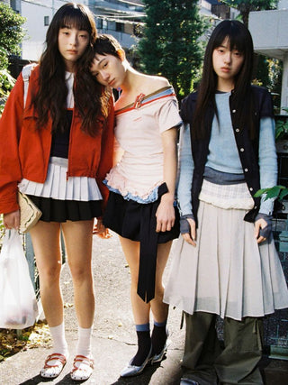 [Moromoro2] Asymmetric Collar Layered Knit  Sweater