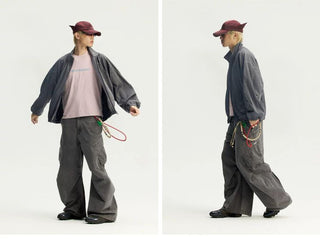 [Monterest] Washed Mesh Oversized Track Jacket