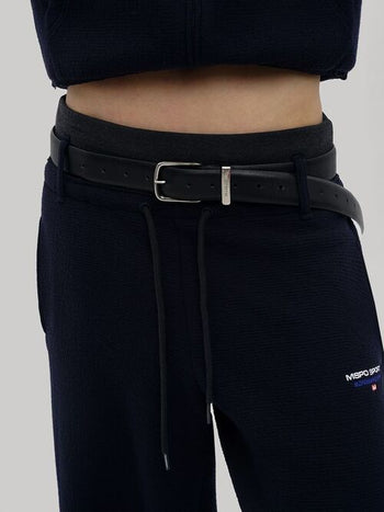 [MASONPRINCE] Metal Buckle Cowhide Belt