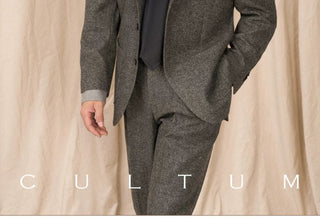 [CULTUM] Wool Herringbone Neapolitan Suit