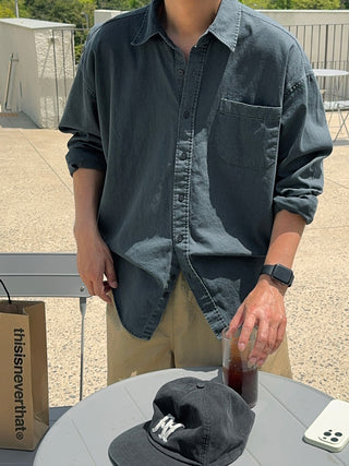 Haze Aging Fade Washed Shirt