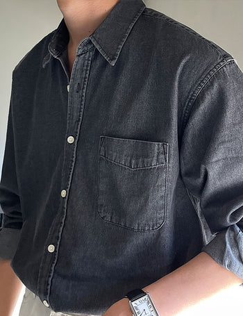 Heaven black denim shirt (good fit)