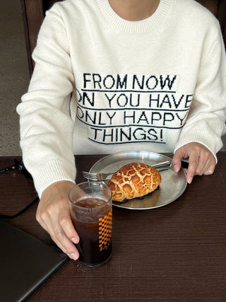 FROM NOW Intarsia Soft Knit