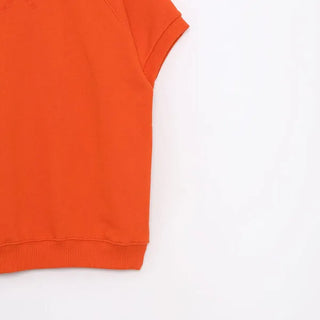 Raglan short-sleeved sweatshirt