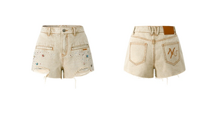 [NOTAWEAR] Rhinestone Denim Shorts