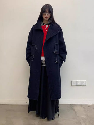 NEVERSEEZ Handmade Wool Blend Duffle Coat
