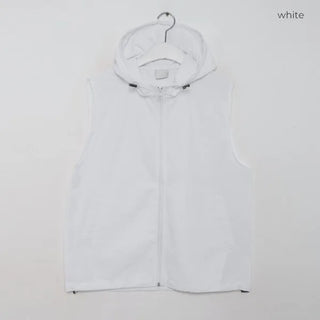 Nylon hooded zip-up