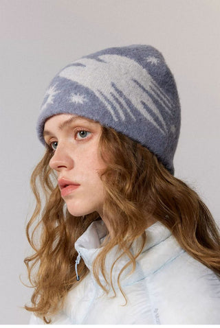[Monterest] Jacquard Pattern Brushed Knit Beanie