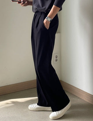 Today One-Pleat Elastic Slacks (4 colors)