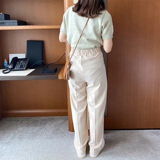 cream half sleeve knit