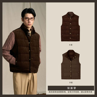 [CULTUM] Reversible Down Vest 90% Duck Down